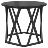 Side Table 2 pcs Black Oak Engineered Wood and Steel 868243