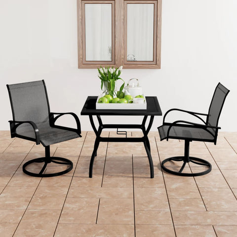 ZNTS 3 Piece Garden Dining Set Textilene and Steel 3060281