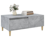 ZNTS Coffee Table Concrete Grey 90x50x36.5 cm Engineered Wood 821112