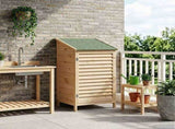 Garden Shed with Roof Natural 59 x 56 x 113.5 cm Solid Fir Wood 42033452