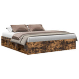 Bed Frame without Mattress Smoked Oak 180x200 cm Super King Super King Size 3203884