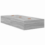 Storage Bed Frame Grey Sonoma 100 x 200 cm Engineered Wood 3335354