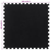 Rubber Floor Tile Black 12 mm 100x100 cm 155673
