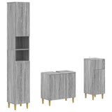 3 Piece Bathroom Cabinet Set DELFT Engineered Wood 3417870
