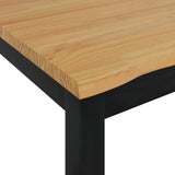 Dining Table EKAI Black 112 x 70 x 76.5 cm Solid Pine Wood 42037007