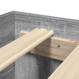 Bed Frame without Mattress Grey Sonoma 180x200 cm Super King Engineered Wood 3295455