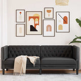 Sofa Black 194 x 74.5 x 70.5 cm PVC 42013015