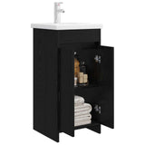 Bathroom Vanity with Sink Black Oak 42 x 40 x 84.5 cm 890769