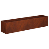 Garden Planter Rusty 100 x 20 x 20 cm Weathering Steel 8005188