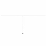 Awning Post Set White 600x245 cm Iron 315092