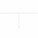 Awning Post Set White 600x245 cm Iron 315092