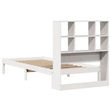 Bookcase Bed without Mattress White 90x200 cm Solid Wood Pine 3321582