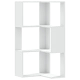 Corner Bookcase 3-Tier White 50x50x102 cm Engineered Wood 852591