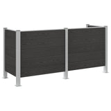 Garbage Bin Fence Grey 237 x 85 x 115 cm Aluminium and WPC 3429267