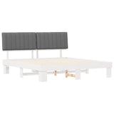 Bed Frame with Upholstered Headboard Light Grey 180 x 200 cm 3398103