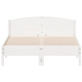 Bed Frame without Mattress White 140x200 cm Solid Wood Pine 842595