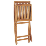 ZNTS Folding Garden Chairs 6 pcs Solid Teak Wood 3072805