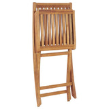 ZNTS Folding Garden Chairs 8 pcs Solid Teak Wood 3072806