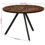 Dining Table 110x75 cm Solid Wood Reclaimed 338477