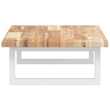 Basin Shelf Wall Mounted Steel and Solid Wood Acacia 3302668