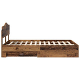 Bed Frame with Headboard Old Wood 120 x 200 cm Engineered Wood 3413218