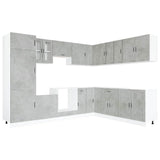 14 Piece Kitchen Cabinet Set Porto Concrete Grey Engineered Wood 3314995