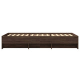 Bed Frame without Mattress Brown Oak 90x190 cm Single Engineered Wood 3295708