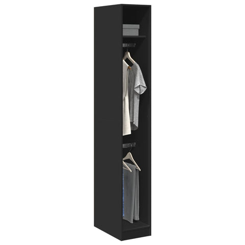 Wardrobe Black 30x50x200 cm Engineered Wood 3307775