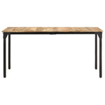 ZNTS Dining Table 160x80x76 cm Rough Mango Wood 321974