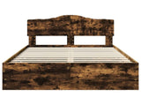 Bed Frame with Drawer Smoked Oak 120 x 200 cm Engineer Wood 3413023