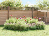Garden Fence with Stakes 24 pcs 35 x 50 cm Mesh Silver 42042966