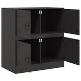 Sideboard Black Cold-rolled Steel Medium Sideboard Rectangular 841649