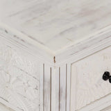 Coffee Table White Solid Mango Wood 70 cm x 70 cm x 30 cm 249872