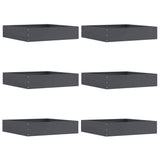 Lawn Edging 6 pcs Anthracite 60 x 60 x 13 cm Steel 874735