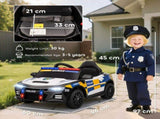Kids Electric Ride on Police Car with Remote Control, Music, Horn, Siren Flashing Lights for 3-5 T3398P378920