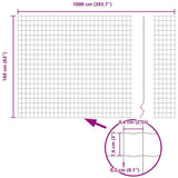 Euro Fence Black 1.6 x 10 m PVC-coated iron 42004601