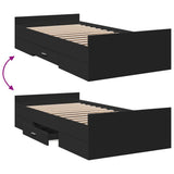 Bed Frame with Drawers without Mattress Black 100x200 cm 3280329