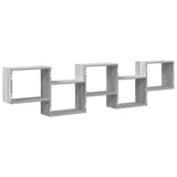 Wall Cube Shelf 5 Compartments Grey Sonoma Engineered Wood 860000