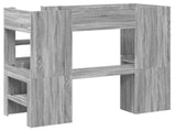 Loft Bed Frame with Desk with Storage Grey Sonoma 75 x 190 cm 3410432