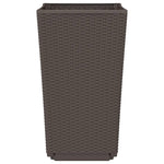 Garden Planters 4 pcs Brown 32.5x32.5x57 cm PP 367855