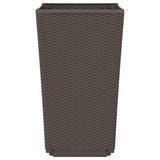 Garden Planters 4 pcs Brown 32.5x32.5x57 cm PP 367855
