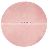 Faux Sheepskin Rug TAFALLA Pink 200 cm Polyester 42021561
