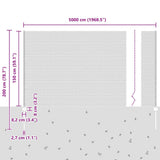 Welded Wire Fence 50 x 1.5 m Hot-Dip Galvanised Steel 3337046