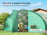 Polyethylene Upgraded Structure Walk-in Polytunnel Greenhouse, 6 x 3, Green T3398P317731