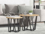 Side Table Set 2 pcs Artisan Oak and Black 869725