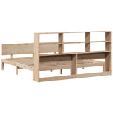 Bookcase Bed without Mattress 200x200cm Solid Wood Pine 3322674