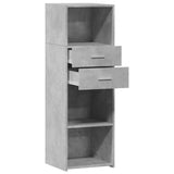 Highboard Concrete Grey 40x42.5x124 cm Engineered Wood 846162