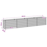 Raised Garden Bed Silver 320 x 40 x 55 cm galvanized 8006269