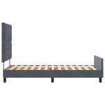 ZNTS Bed Frame Dark Grey 100x200 cm Velvet 3344988