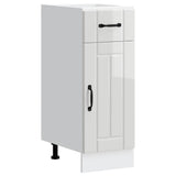 Kitchen Base Cabinet Lucca High Gloss White Engineered Wood 853699
